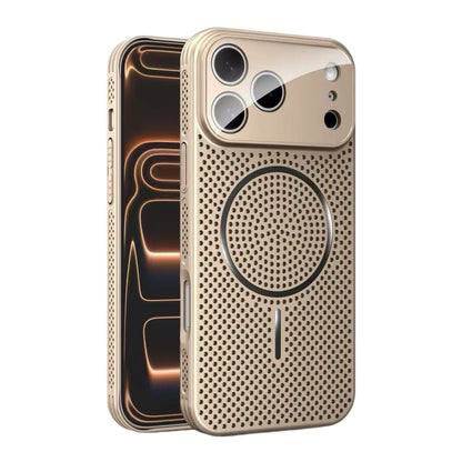 Magnetic Honeycomb Mesh Cooling Phone Case, Breathable PC Protective Cover with Dopamine Color Matching, Unisex, Compatible with Iphone 17/16/15/14/13/12 Pro Max