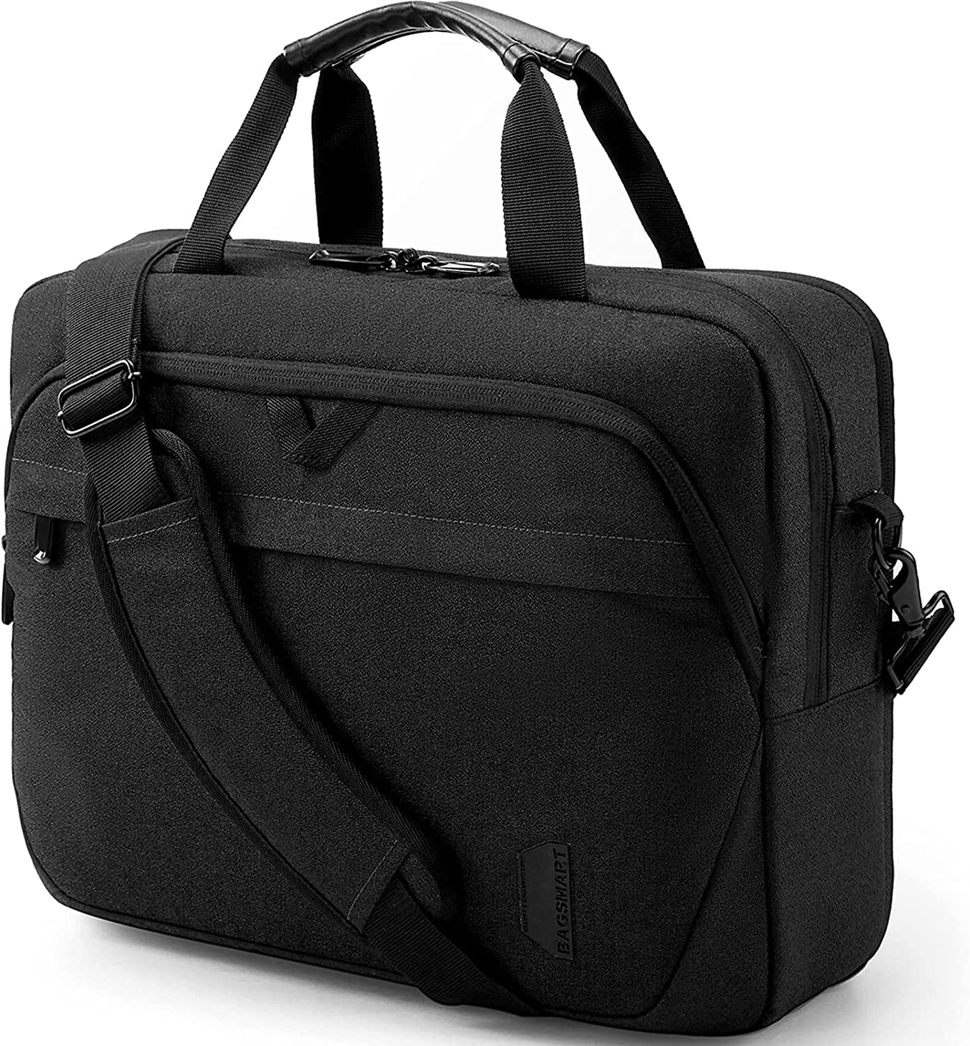 Laptop Bag, 15.6 Inch Briefcase Men, Lockable Computer Bag Work Bag, Water-Repellent Shoulder Messenger Bag Travel Office Business, Black | Work Bag Water-Repellent Shoulder Messenger Bag Travel Office Business