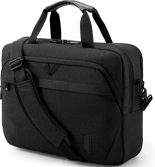 Laptop Bag, 15.6 Inch Briefcase Men, Lockable Computer Bag Work Bag, Water-Repellent Shoulder Messenger Bag Travel Office Business, Black | Work Bag Water-Repellent Shoulder Messenger Bag Travel Office Business