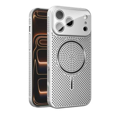 Magnetic Honeycomb Mesh Cooling Phone Case, Breathable PC Protective Cover with Dopamine Color Matching, Unisex, Compatible with Iphone 17/16/15/14/13/12 Pro Max