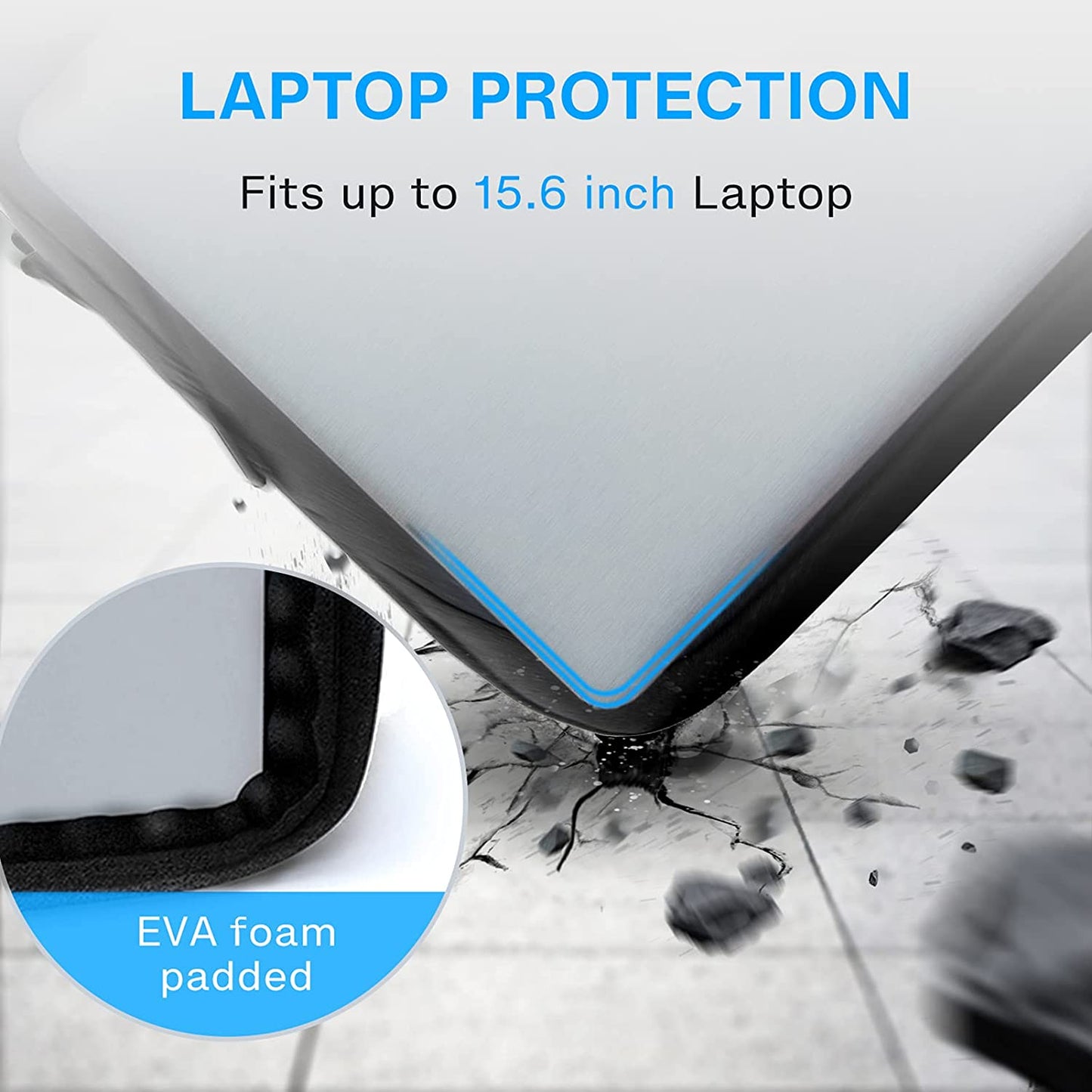 Laptop Bag, 15.6 Inch Briefcase Men, Lockable Computer Bag Work Bag, Water-Repellent Shoulder Messenger Bag Travel Office Business, Black | Work Bag Water-Repellent Shoulder Messenger Bag Travel Office Business